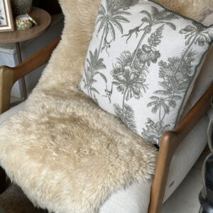 ALMOFADA DE LINHO 52X52 ESTAMPADO FLORESTA